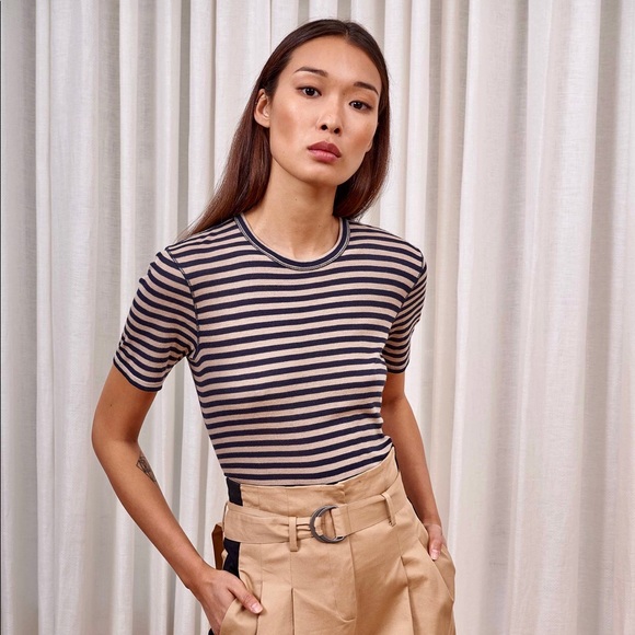 La Ligne Tops - La Ligne Silk blend Tee